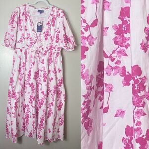 NWT RO’S GARDEN DRESS XL PINK MILKMAID WESTERN COWGIRL BOHO COTTAGECORE